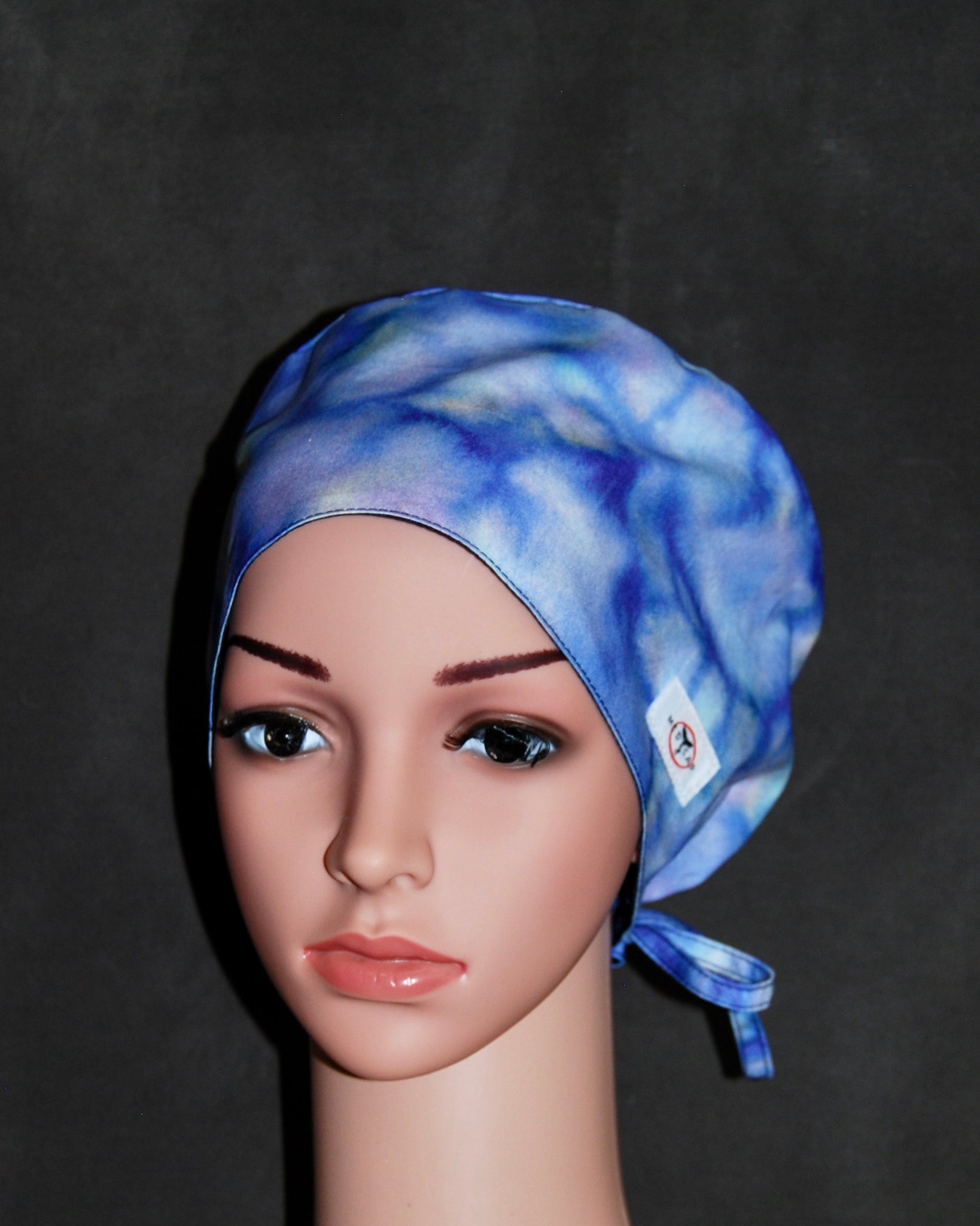 Whispering Misty Silhouette Satin tie Scrub hat