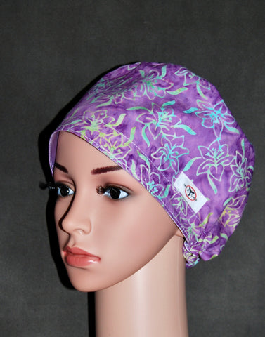 Orchid Lavender Snappi Two Satin Scrub Hat