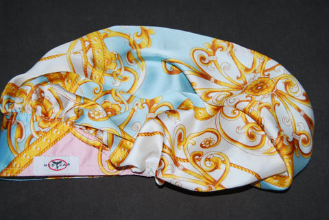 Glaze Chain Floral Vines Satin Scrub Hat Featherweight