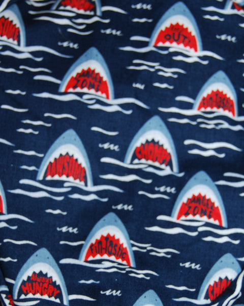 Shark Jaws Black Tie Traditional Scrub Hat