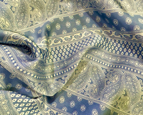 Blue Sky Light In and Out Paisley Satin Pleated Featherweight Scrub Hat