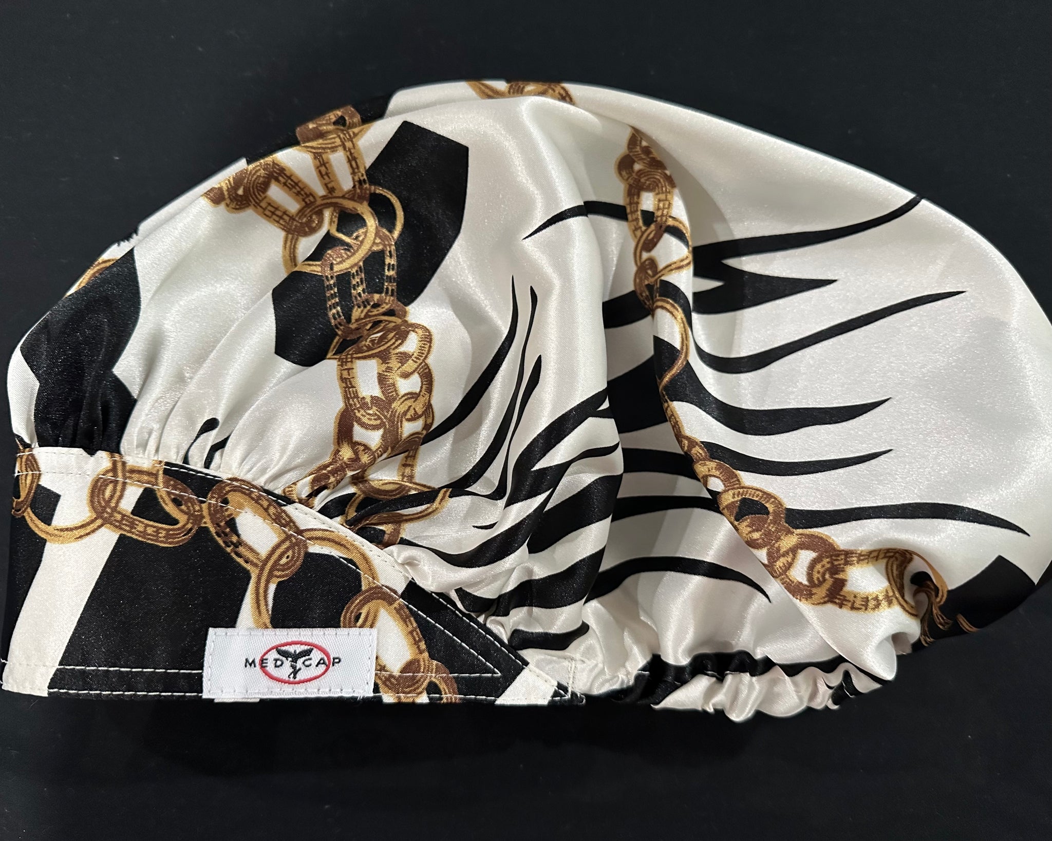 Chains of Gold Satin Scrub Hat