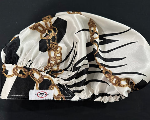 Chains of Gold Satin Scrub Hat