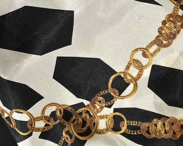 Chains of Gold Satin Scrub Hat