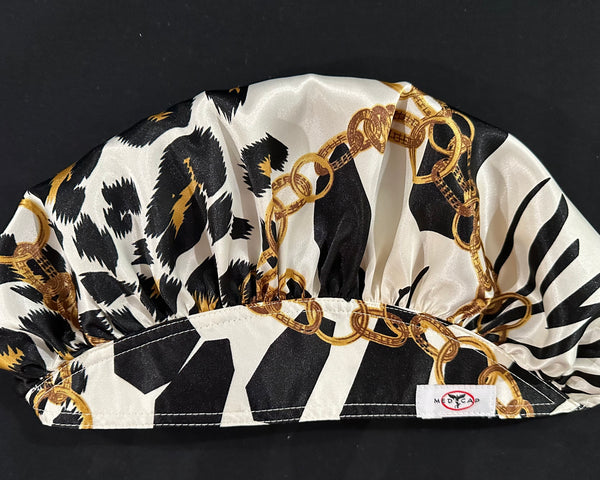 Chains of Gold Satin Scrub Hat