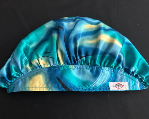 Auroras Blues Satin Scrub Hat