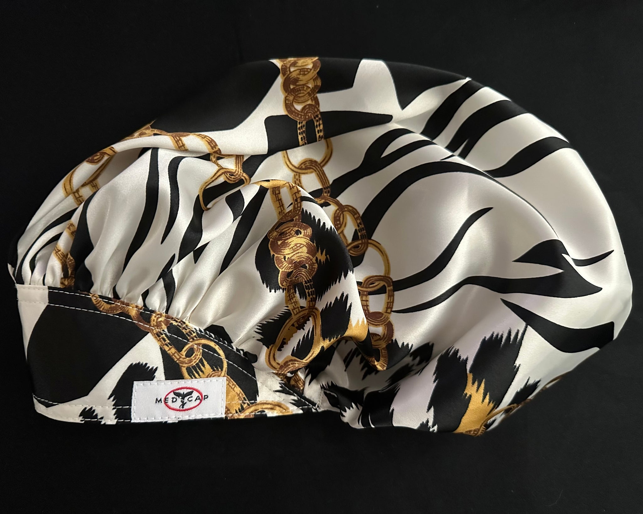 Chains of Gold Satin Scrub Hat