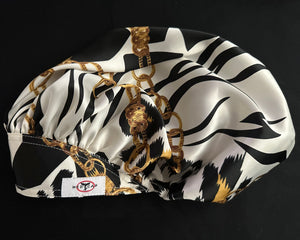 Chains of Gold Satin Scrub Hat
