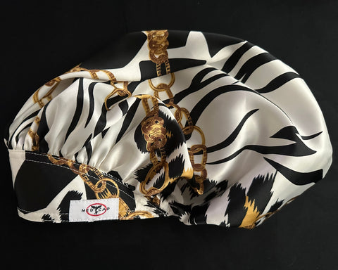 Chains of Gold Satin Scrub Hat