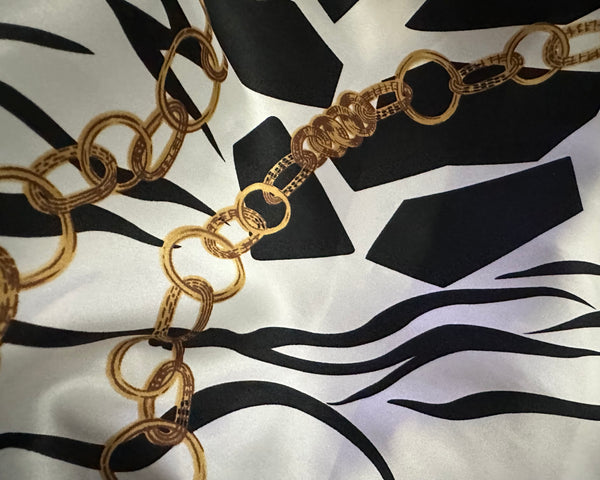 Chains of Gold Satin Scrub Hat