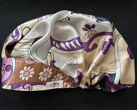 Collage Satin Pleated Scrub Hat