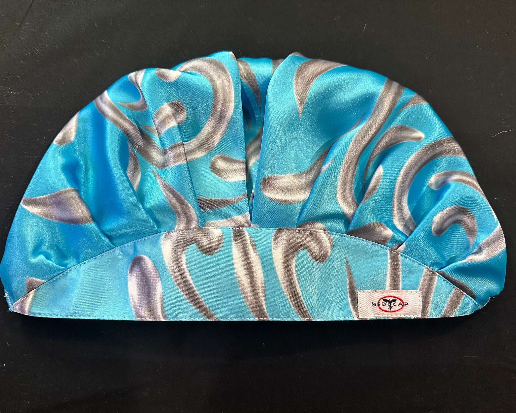 Splash Wavy Satin Pleated Scrub Hat