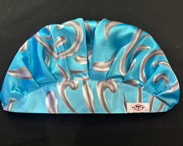 Splash Wavy Satin Pleated Scrub Hat