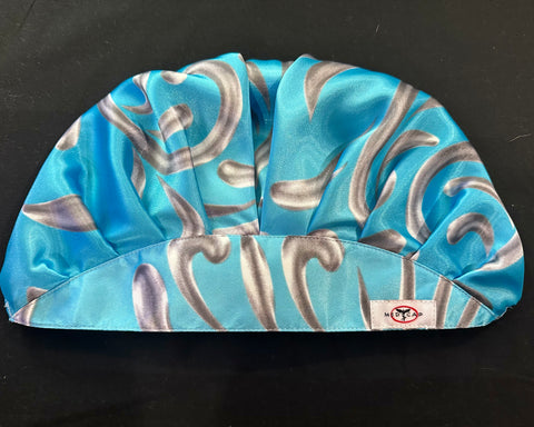 Splash Wavy Satin Pleated Scrub Hat