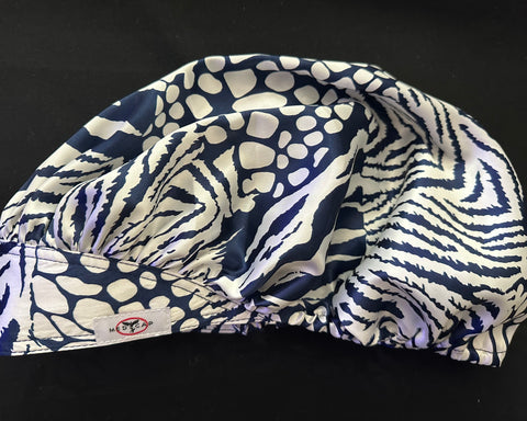 Indigo Safari Nights Satin Scrub Hat