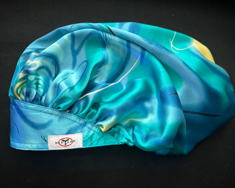 Auroras Blues Satin Scrub Hat