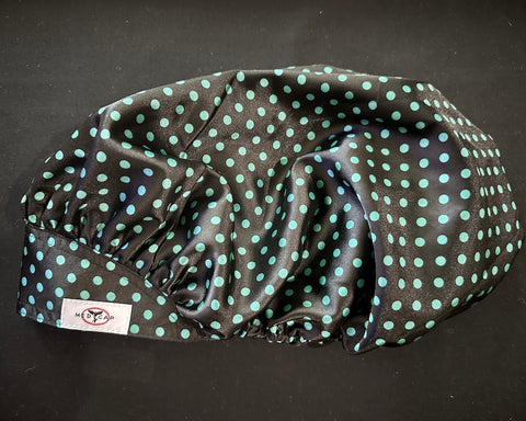 Turquoise in Midnight Satin Scrub Hat
