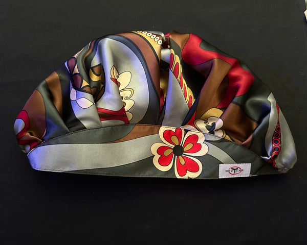 Riviera Note Song Satin Pleated Scrub Hat