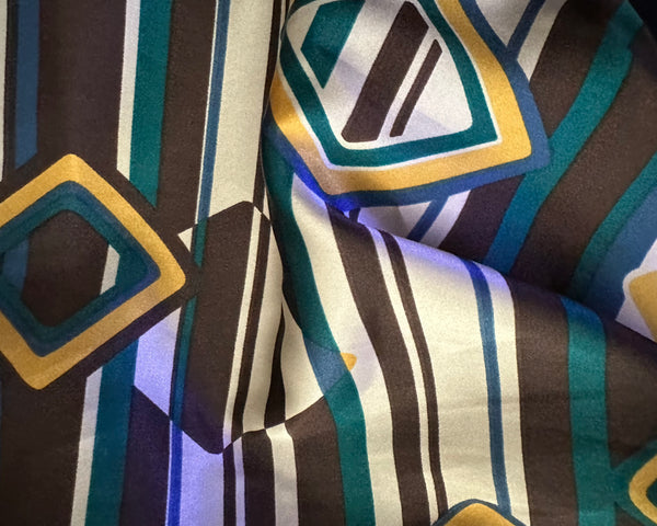 Umber Golden tealSatin Pleated Scrub Hat