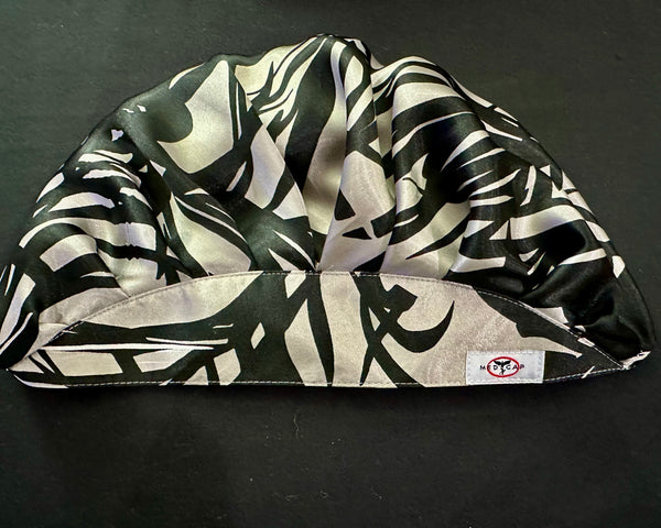 Silver Black and a Lightning Forest Grove Satin Scrub Hat