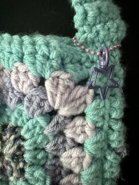 Turquoise Crochet Water Bottle Holder