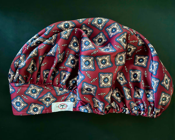 Ruby Heirloom Gathered Satin Scrub Hat