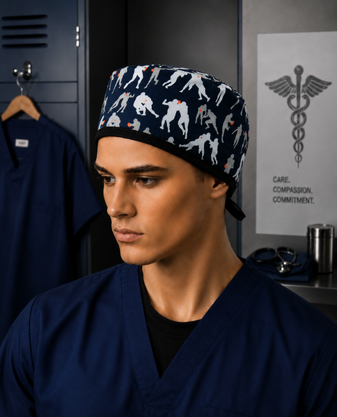 Touchdown Black Tie Traditional Scrub Hat