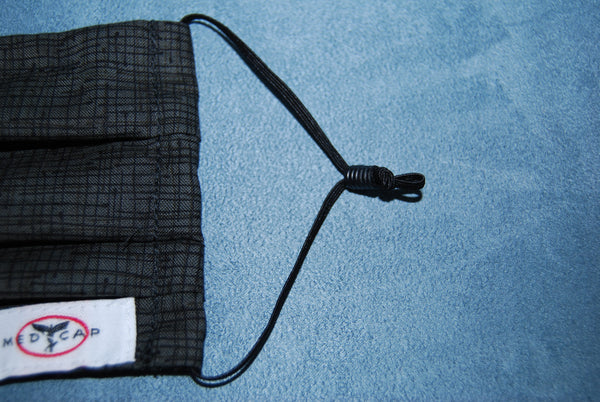 Gray with Lines Black Face Mask