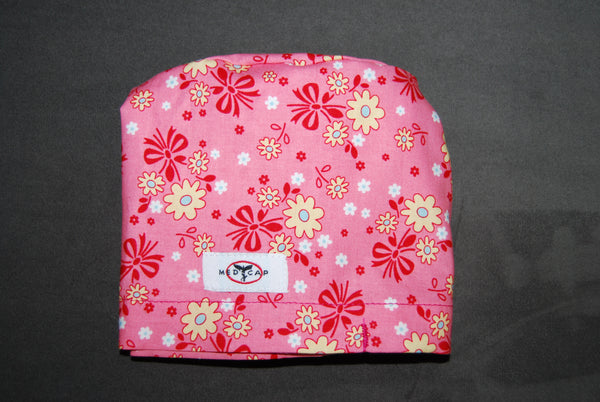 Honeysuckle Bows Snappi Scrub hat