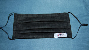 Gray with Lines Black Face Mask