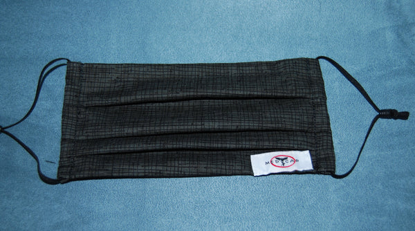 Gray with Lines Black Face Mask