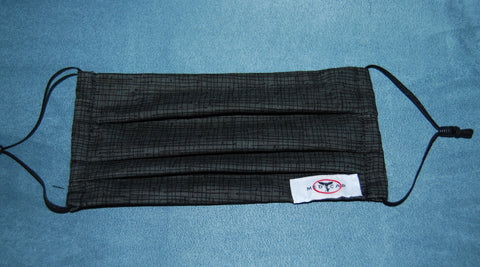 Gray with Lines Black Face Mask