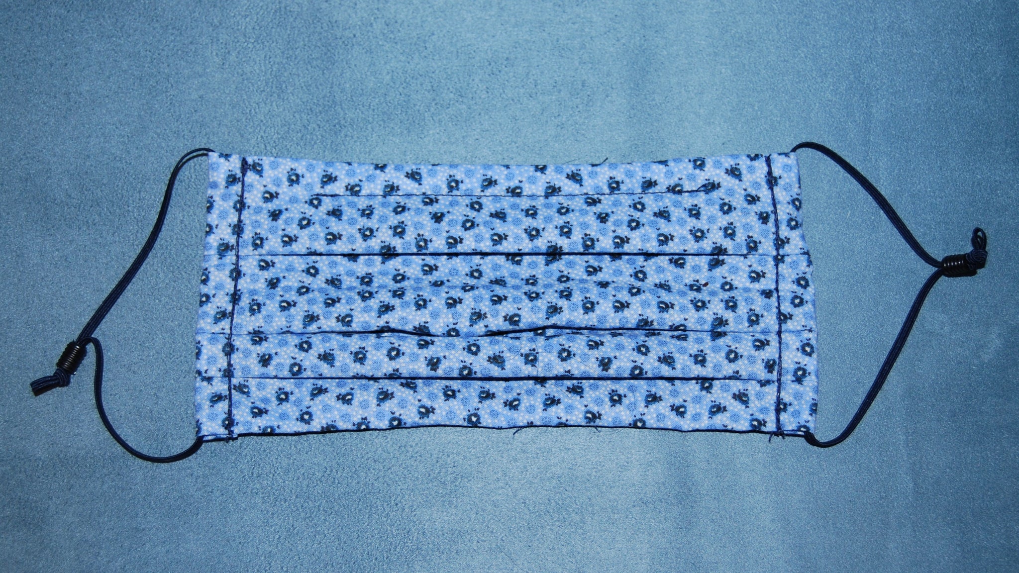 Blue Small Blooms Face Mask