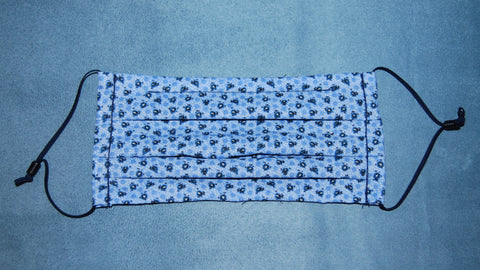 Blue Small Blooms Face Mask