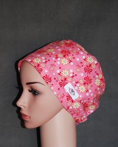 Honeysuckle Bows Snappi Scrub hat