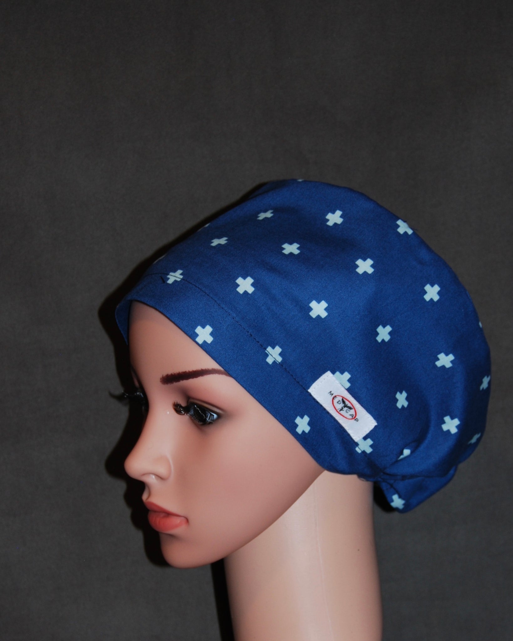 Cross Blue Snappi Scrub Hat